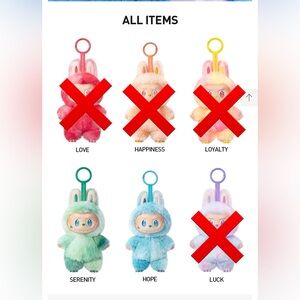 SOLD!!V3 big into energy labubu Plush Keychains